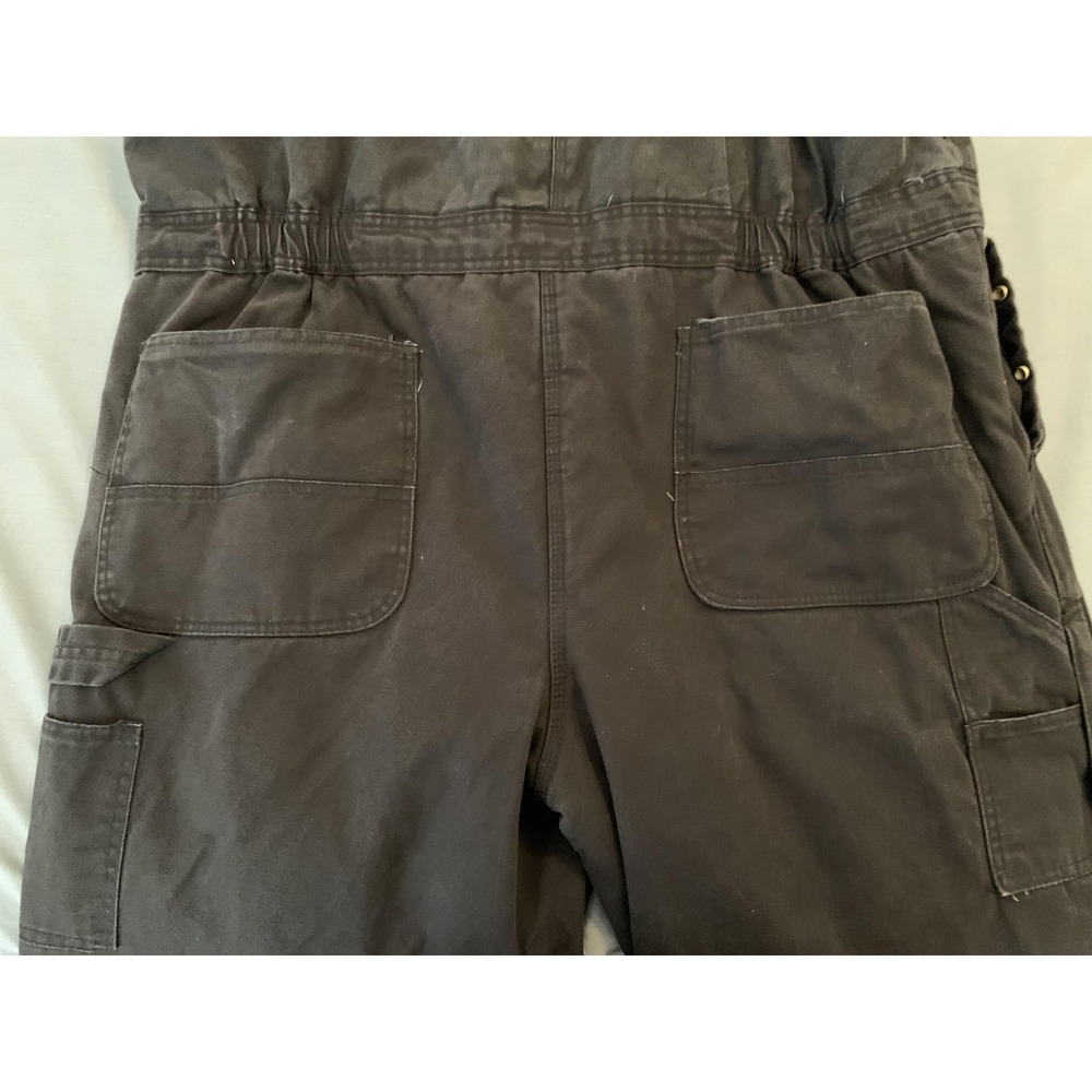 Walls Zero-Zone Bib Overalls Mens 2XL 46-48 Black Insulated Quilt Lined Workwear - Picture 11 of 12